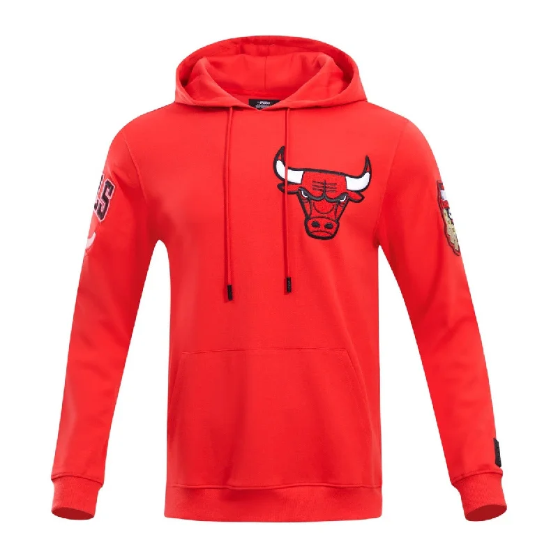 NBA CHICAGO BULLS CLASSIC CHENILLE MEN'S PO HOODIE (RED)