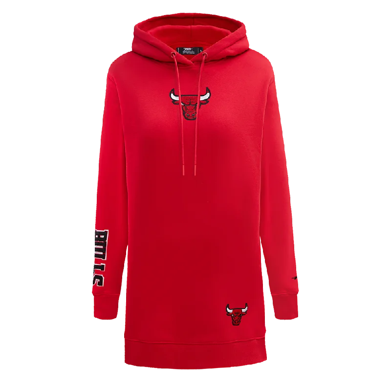 NBA CHICAGO BULLS CLASSIC WOMEN'S HOODIE DRESS (RED)