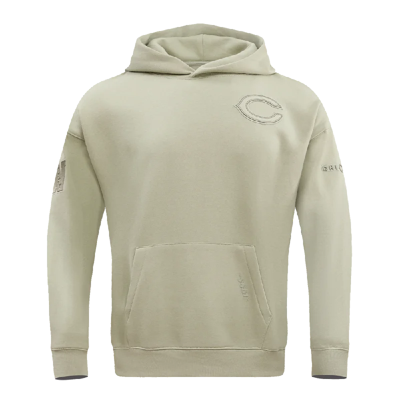 NFL CHICAGO BEARS NEUTRAL DROP SHOULDER MEN'S PO HOODIE (TAUPE)