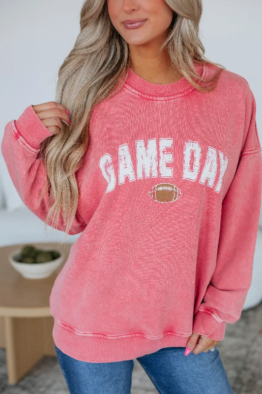 Game Day Oversized Crewneck - Red