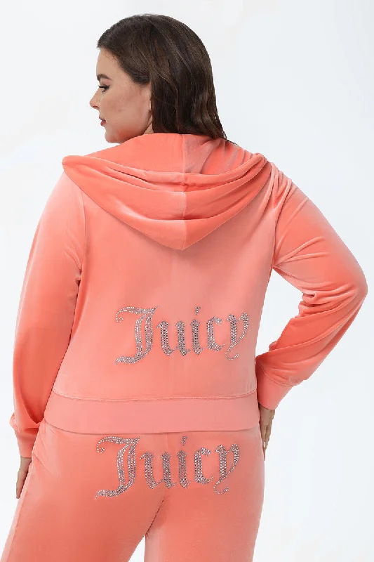 Plus-Size OG Big Bling Velour Hoodie