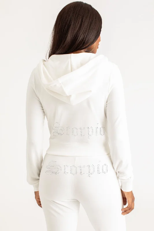 Scorpio Big Bling Velour Hoodie