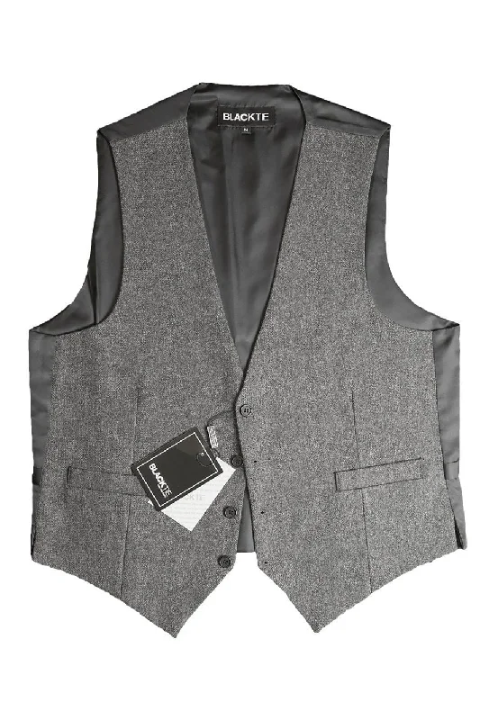 Charcoal "Brodie" Tweed Vest