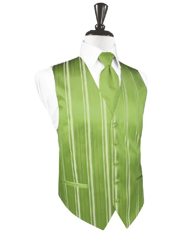 Clover Striped Satin Tuxedo Vest