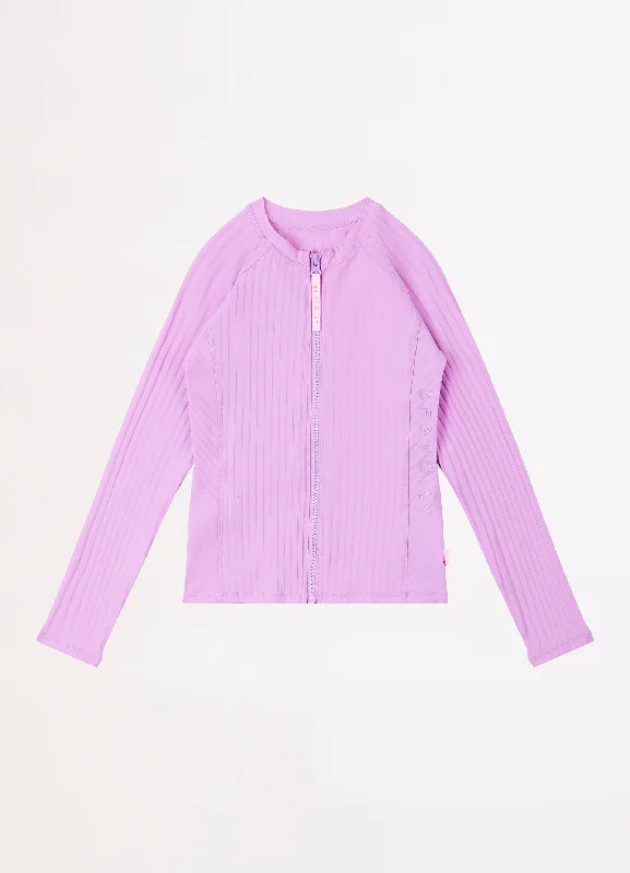 Girls Summer Essential Long Sleeve Rashie - Violet