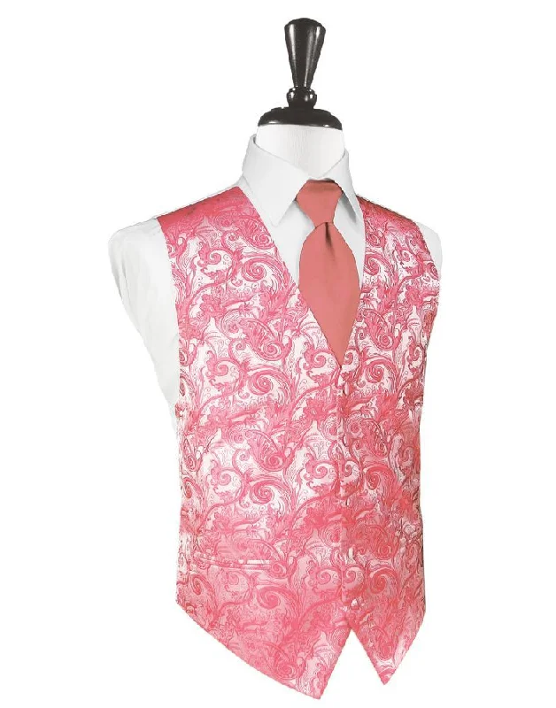 Guava Tapestry Tuxedo Vest