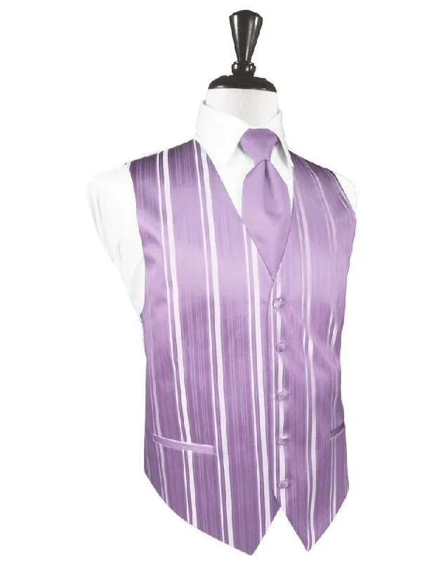 Heather Striped Satin Tuxedo Vest