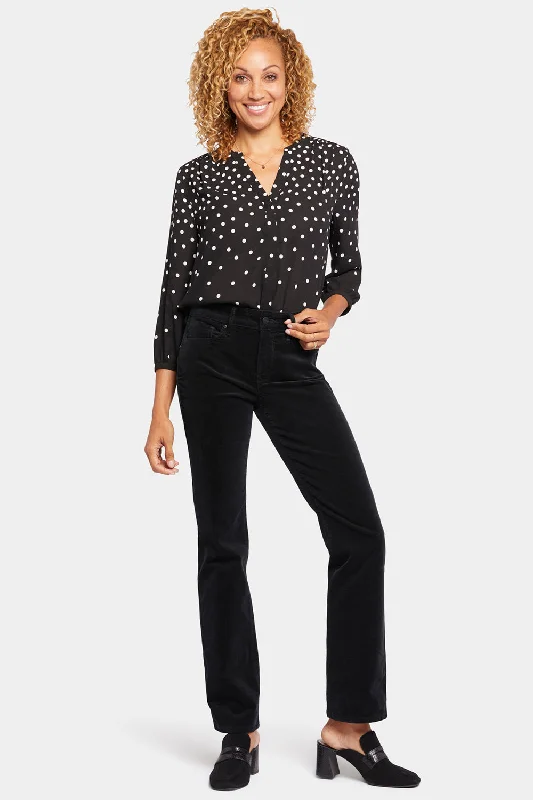 Marilyn Straight Pants In Petite - Black