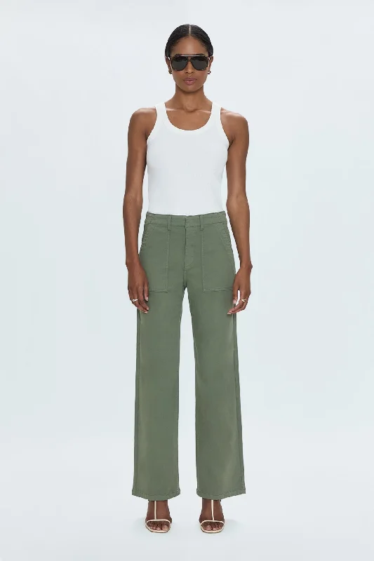 Nicole Wide Leg Pant - Soft Olive