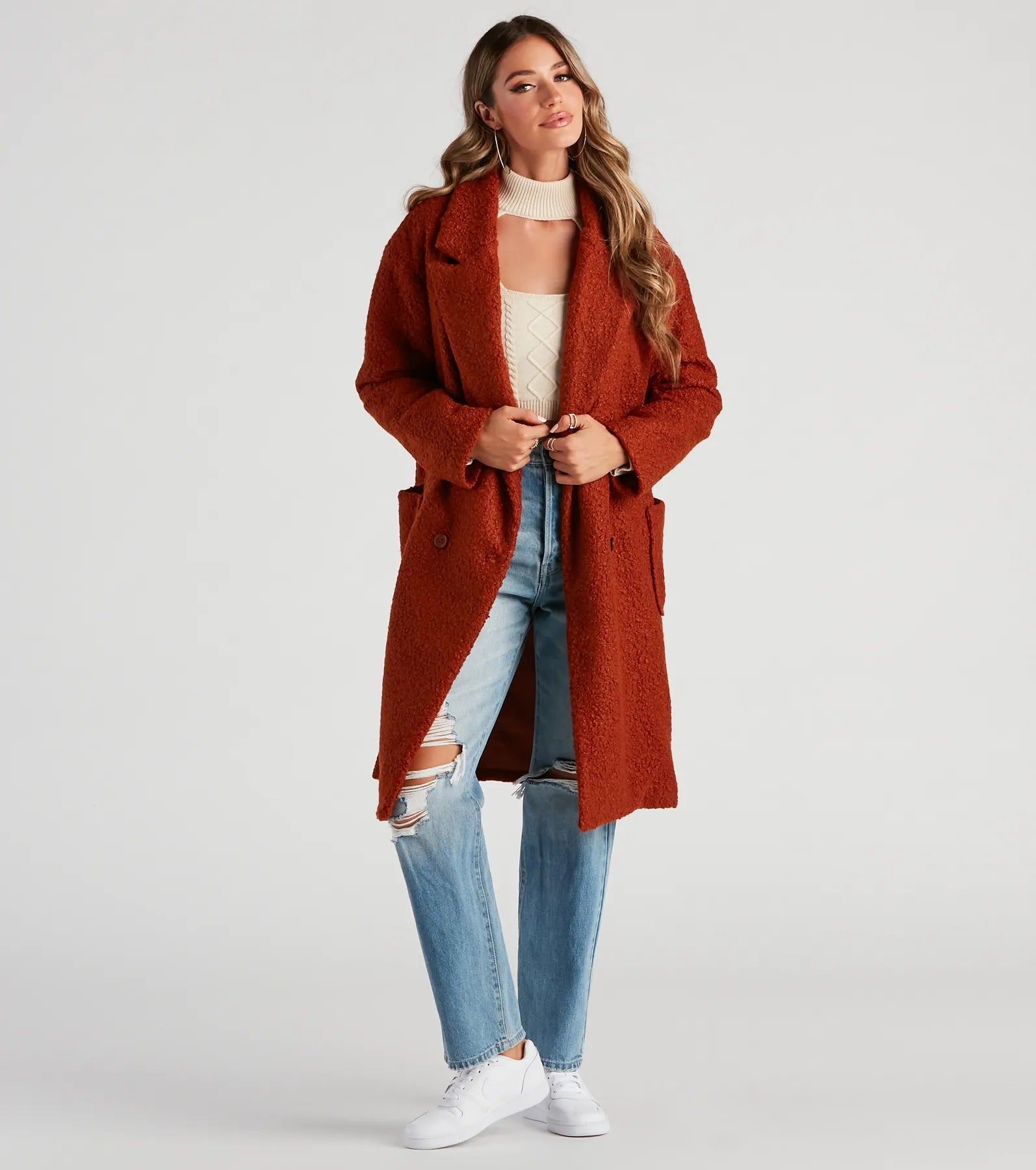 SoHo Girl Double-Breasted Trench Coat