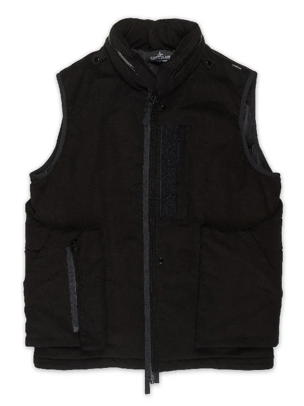 STONE ISLAND SHADOW PROJECT Black Moleskin Cotton Gilet Vest NEW L