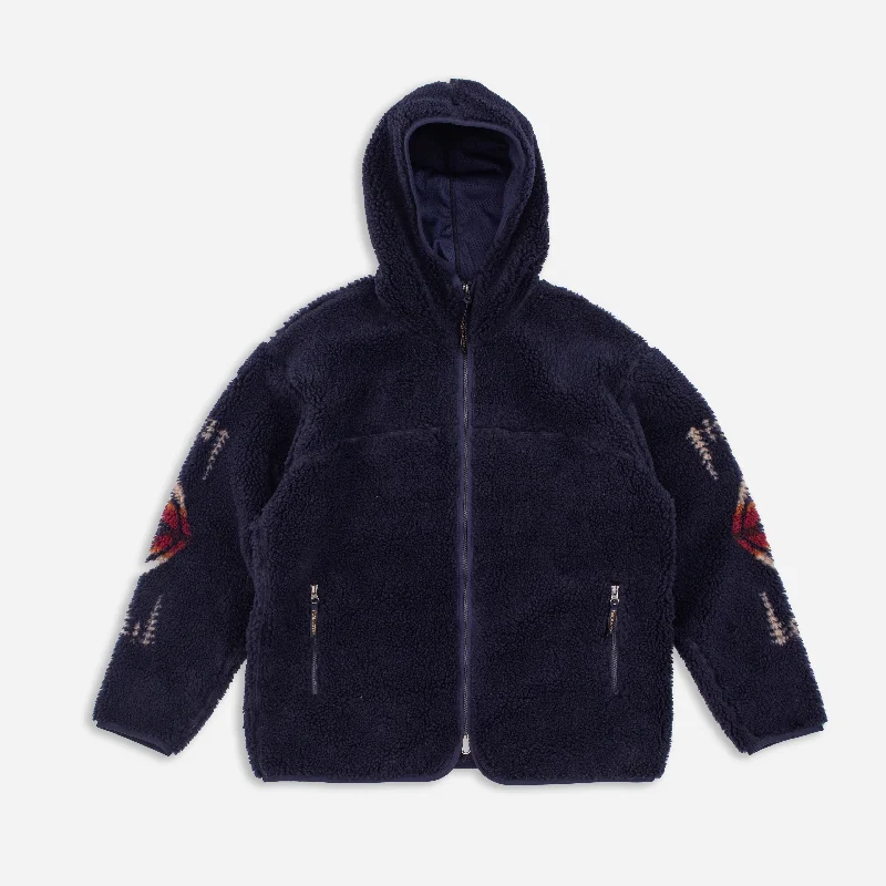 BOA SHERPA FLEECE HOODIE - NAVY HARDING