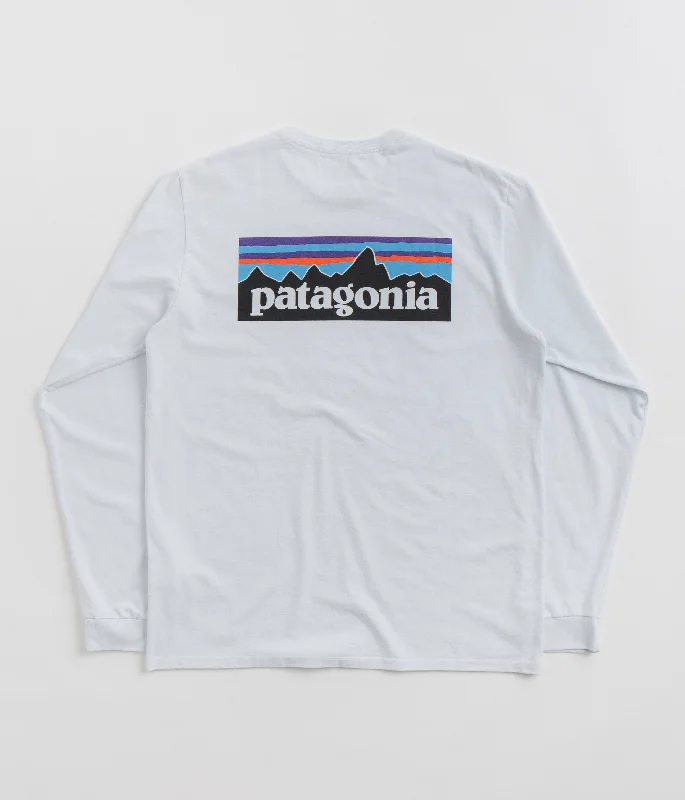 Patagonia P-6 Logo Responsibili-Tee Long Sleeve T-Shirt - White