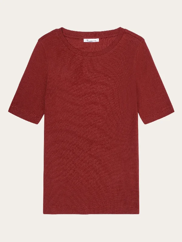 Rib t-shirt - Fired Brick