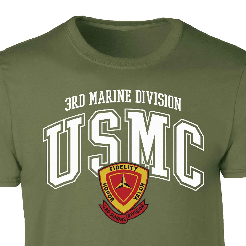 3rd Marine Division Arched Patch Graphic T-shirt