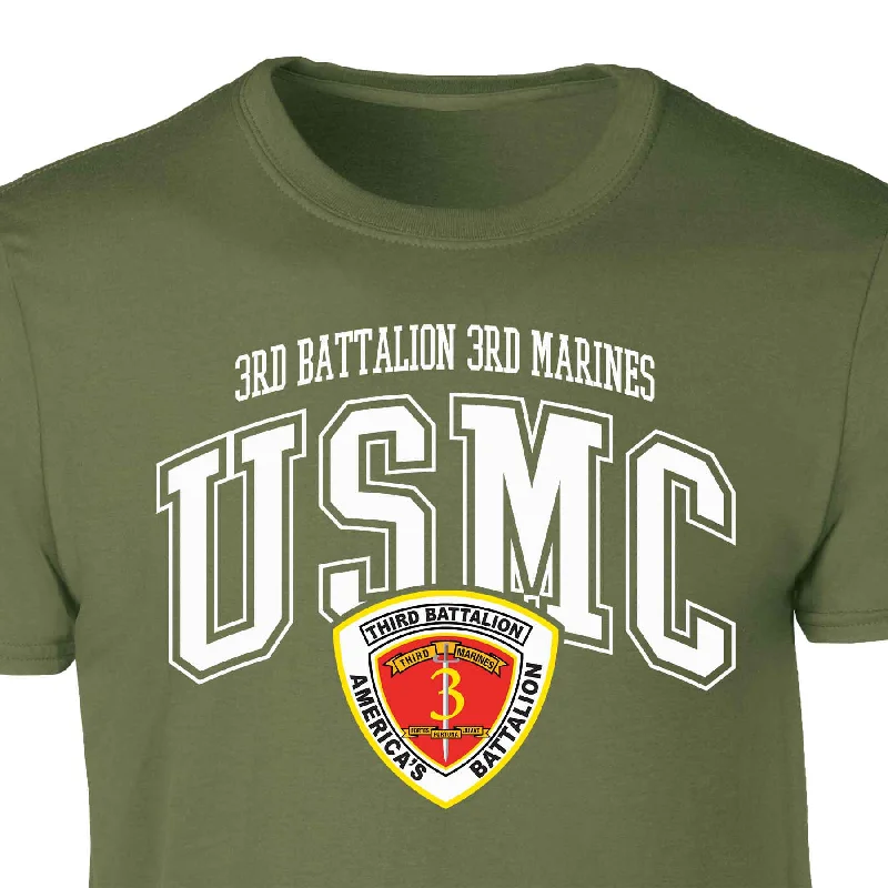 3rd Battalion 3rd Marines Arched Patch Graphic T-shirt