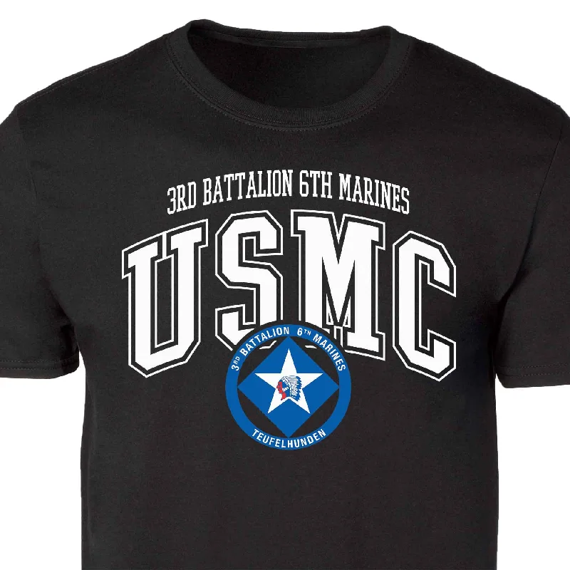 3rd Battalion 6th Marines Arched Patch Graphic T-shirt