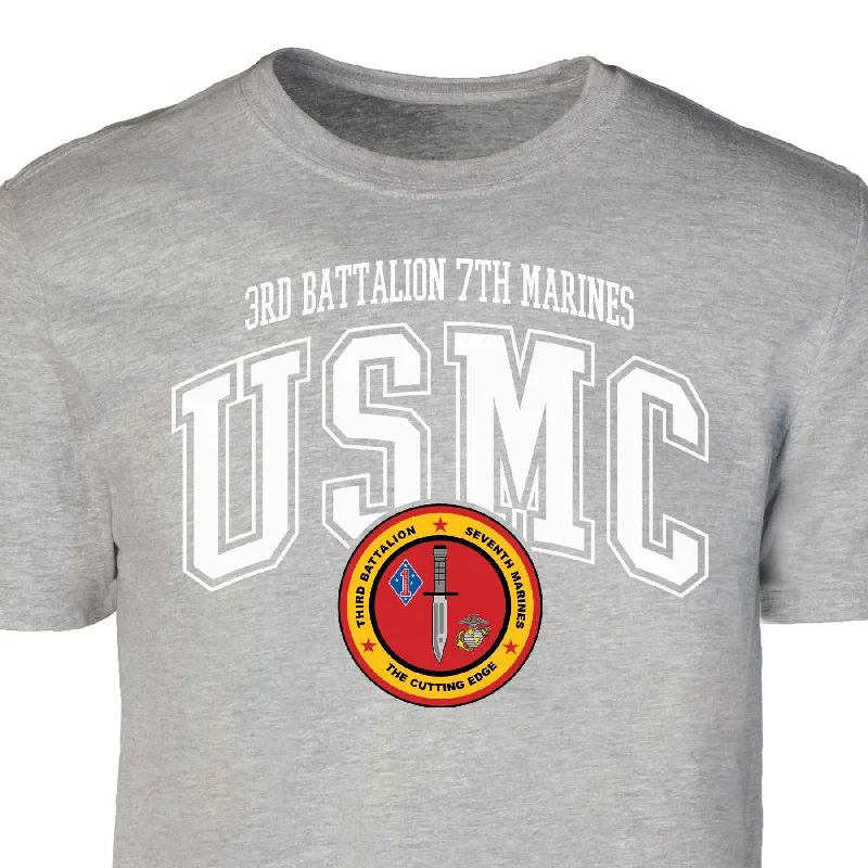 3rd Battalion 7th Marines Arched Patch Graphic T-shirt