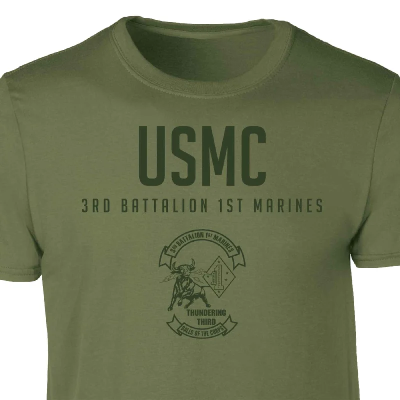 3rd Battalion 1st Marines Tonal Patch Graphic T-shirt