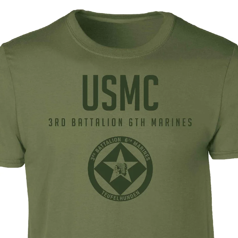 3rd Battalion 6th Marines Tonal Patch Graphic T-shirt