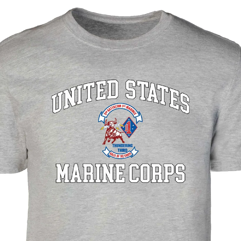 3rd Battalion 1st Marines USMC Patch Graphic T-shirt