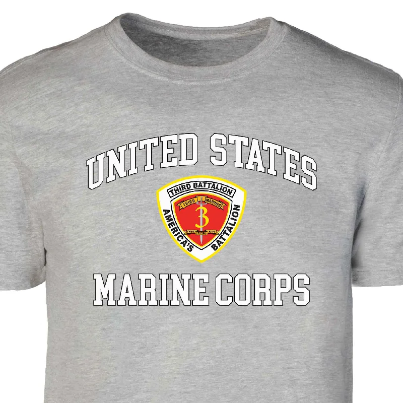 3rd Battalion 3rd Marines USMC Patch Graphic T-shirt