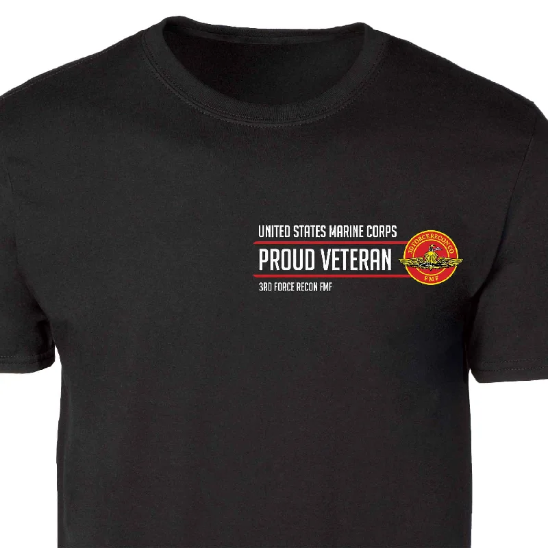 3rd Force Recon FMF Proud Veteran Patch Graphic T-shirt