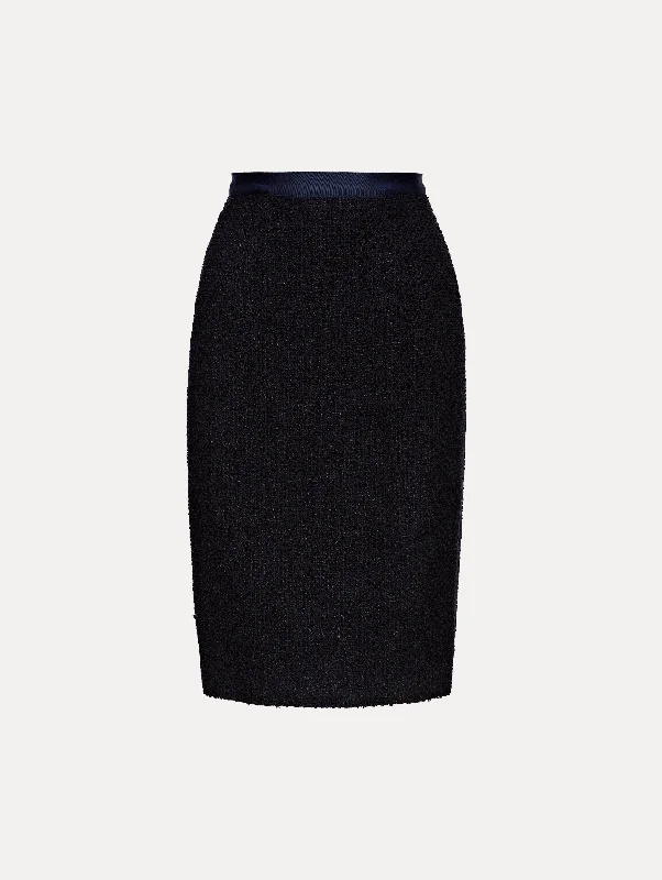 Boucle Tweed Pencil Skirt