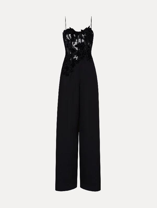 Peony Velvet Guipure Jumpsuit