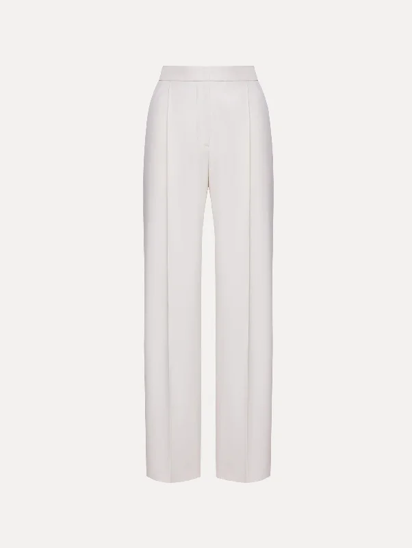 Wide Leg Wool Gabardine Pant