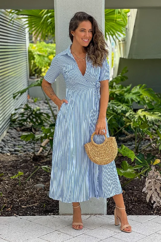 Blue Wrap Dress