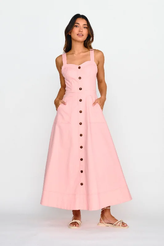 Laureen Pocket Maxi Dress Blush