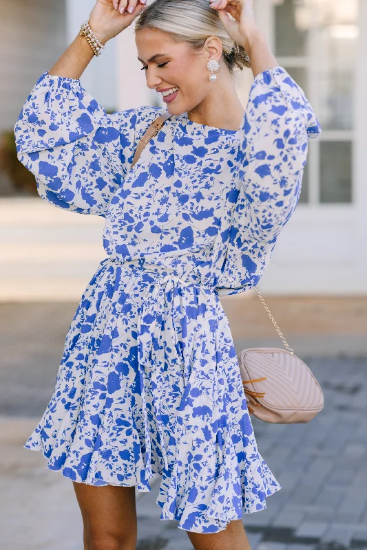 Stay Close Blue Floral Dress