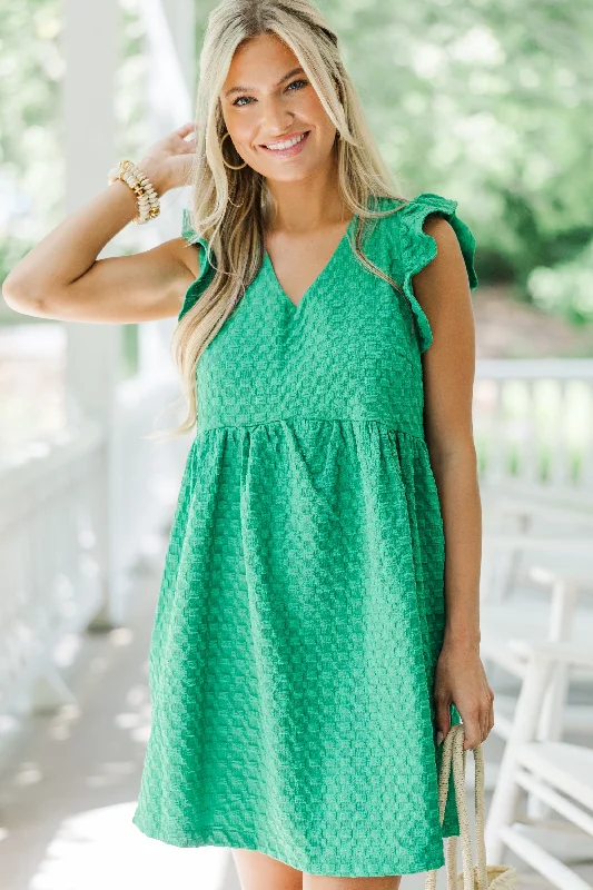 This Is The Life Green Babydoll Dress