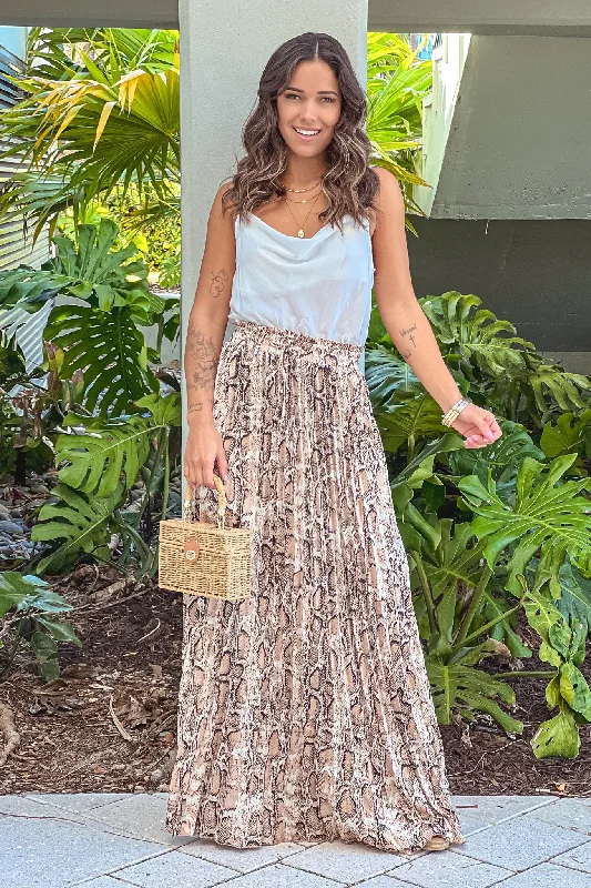 White Draped Top Maxi Dress With Pleated Leopard Skirt